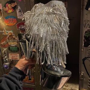 Worn Rhinestone Fringe Pleaser Boot